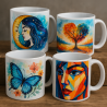 Weiße Keramiktasse mit individuellem Motivdruck