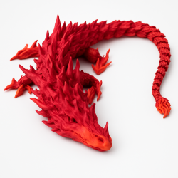 Roter Feuerdrache mit beweglichem Gliederkörper, ca. 50 cm
