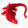 Roter Feuerdrache mit beweglichem Gliederkörper, ca. 50 cm