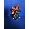 Feuerdrache im Ei – schwarze 3D-Dekofigur mit roten Flammenakzenten
