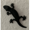 Schwarze Gecko-Wanddeko mit klarer Form