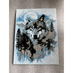 Wolf im Mondlicht