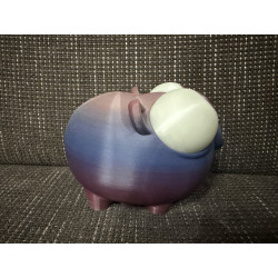 Nachtleuchtendes Sparschwein mit Drehverschluss