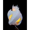 Weiße 3D Drachenlampe mit leuchtender Kugel, RGB-Licht und skulpturalem Design