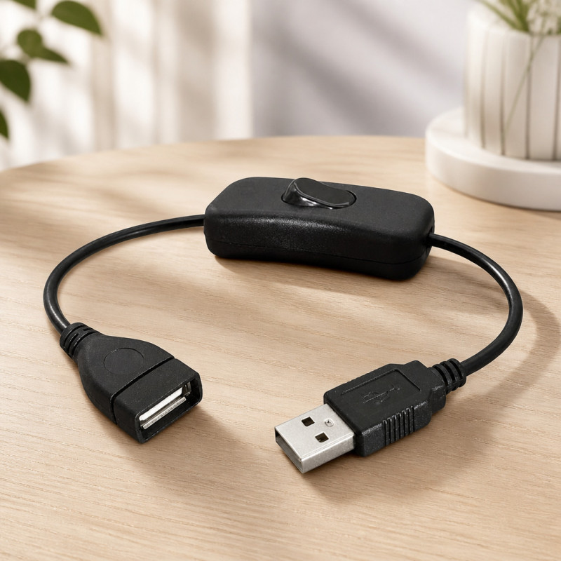USB-Adapter mit Schalter für Litholampen