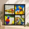 Farblithokasten – 4 Bilder mit LED – Farblithokasten für 4 Bilder