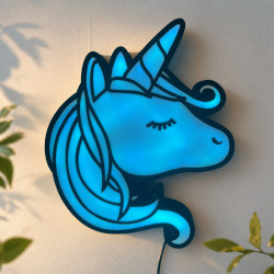 Einhornkopf Nachtlicht mit RGB-LED – Einhorn Nachtlicht