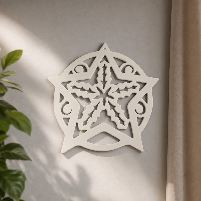 Weihnachtsstern – schlichte Stern-Dekoration – Weihnachtsstern