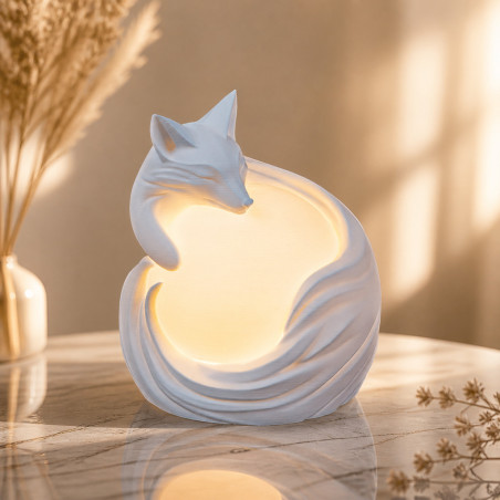 Fuchs Deko-Tischlampe RGB mit USB-A und Fernbedienung – Fuchs Deko-Tischlampe