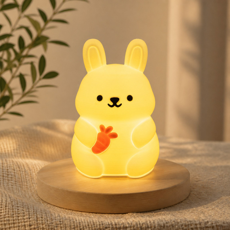 Nachtlicht Hase mit RGB-LED und Fernbedienung – Hasen Nachtlicht