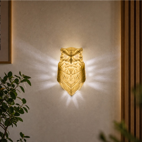 Eulenlampe mit LED-Lichteffekt – Eulenlampe