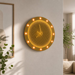 Wanduhr Wabe mit LED-Lichteffekt – Wanduhr mit LED-Licht