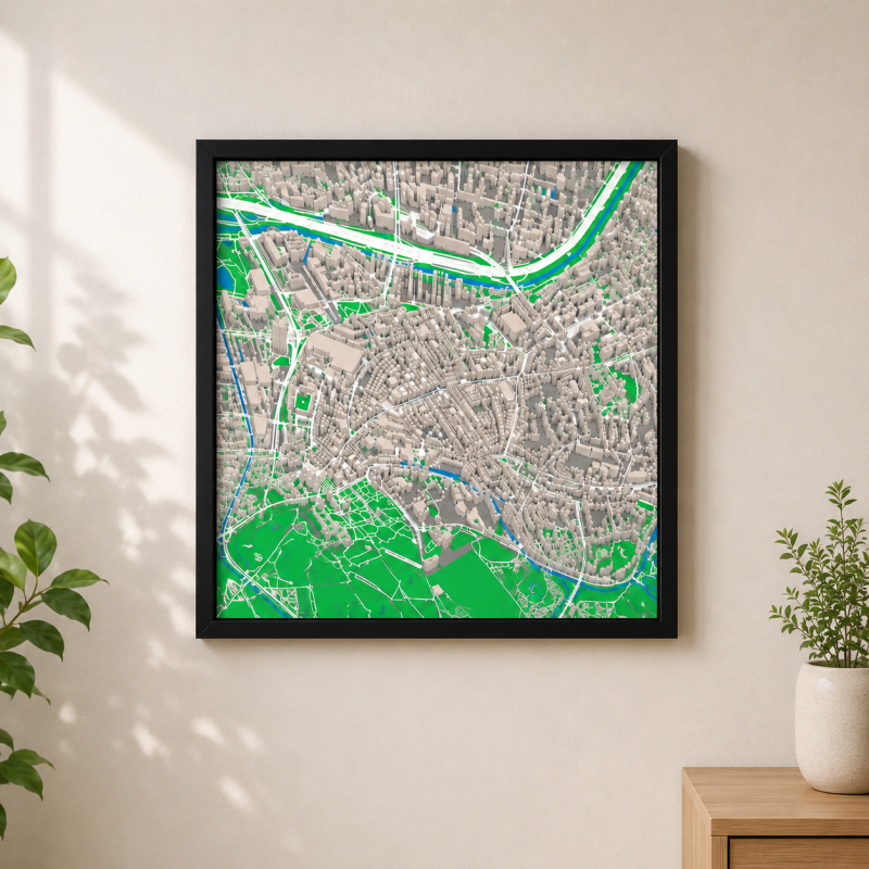 Dein Wunschort als personalisiertes Wandbild oder Tischdeko 20x20 cm