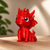 Baby Feuerdrache – kompakte 3D-Dekofigur – Baby Feuerdrache
