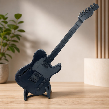 Gitarre mit Ständer – dekoratives 3D-Modell – dekorative Gitarre
