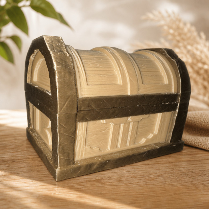 Dekorative Truhe in zweifarbigem Design – Deko-Truhe