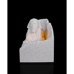 Sphinx Deko-Leuchte mit ägyptischem Motiv, Felsstruktur und Schriftzug Egypt