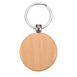 Personalisierter Holz-Schlüsselanhänger rund, 4cm