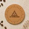 Personalisierter Korkuntersetzer – rund, 10cm – personalisierter Korkuntersetzer
