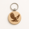 Personalisierter Holz-Schlüsselanhänger rund, 4cm