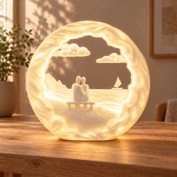 Hafen Traum Deko-Tischlampe RGB mit USB-A