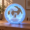Braver Hund! RGB-Deko-Tischlampe mit USB-A in Weiß