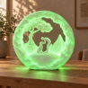 Braver Hund! RGB-Deko-Tischlampe mit USB-A in Weiß