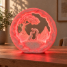 Braver Hund! RGB-Deko-Tischlampe mit USB-A in Weiß