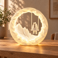 Zweierschaukel Deko-Tischlampe RGB mit USB-A