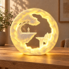 Der Wanderer RGB Deko-Tischlampe mit USB-A in Weiß