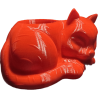 Blumentopf in Form einer schlafenden Katze