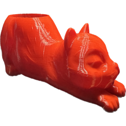 Blumentopf Streckende Katze | Deko-Topf