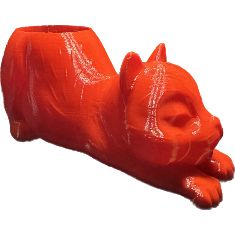 Blumentopf Streckende Katze | Deko-Topf