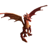 Beweglicher roter Drache mit ausgebreiteten Flügeln als Dekofigur