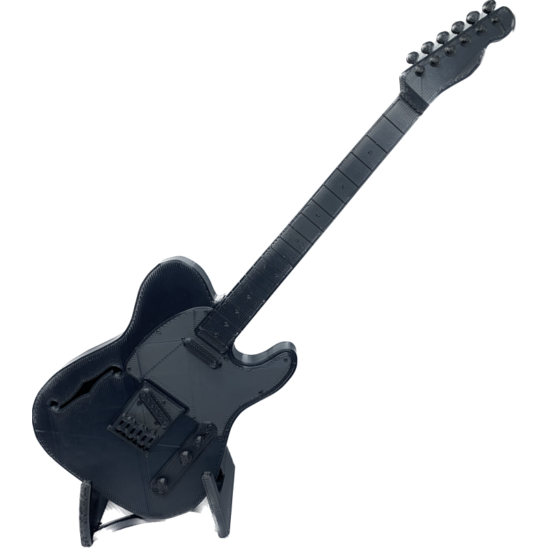 Gitarre mit Ständer – dekorative Dekofigur