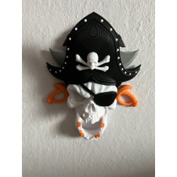 Dekorativer Piraten-Türklopfer mit Totenkopf-Motiv