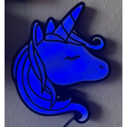 Einhornkopf Nachtlicht mit RGB-LED – Einhorn Nachtlicht