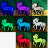Einhorn Nachtlicht mit RGB-LED
