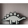 Dinosaurier-Nachtlicht mit RGB-LED in weiß-schwarzem Dino-Design