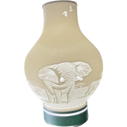 Elefantenlampe in Vasenform – dekorative Deko-Lampe