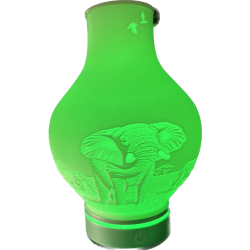 Elefantenlampe in Vasenform | Dekorative Designlampe