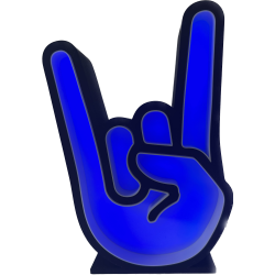 Rock-Hand-Licht mit RGB-LED
