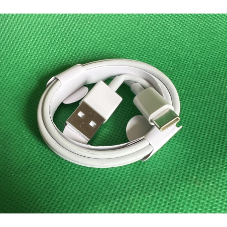 Weißes USB-A auf USB-C Kabel mit 1 m Länge
