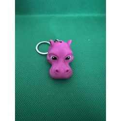 Schlüsselanhänger Nilpferd – 3D-Tiermotiv