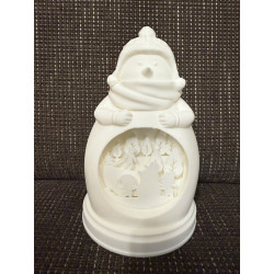 Schneemann-Lampe mit Winterlandschaft LED-Deko