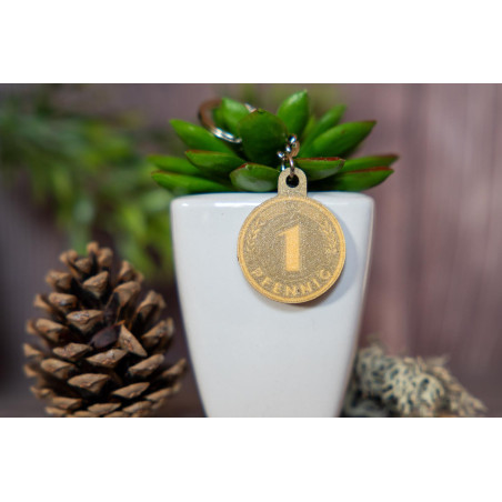 Schlüsselanhänger im 1-Pfennig-Design
