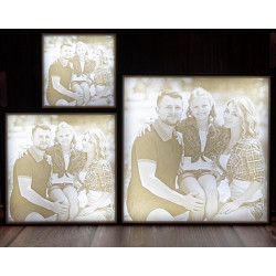 Personalisierte Lithobox mit eigenem Foto und LED-Beleuchtung