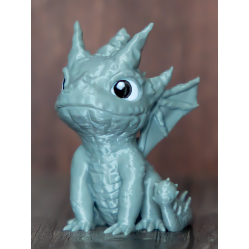Baby Steindrache als kompakte Dekofigur in Steinoptik