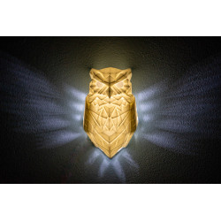 Eulenlampe mit LED-Lichteffekt