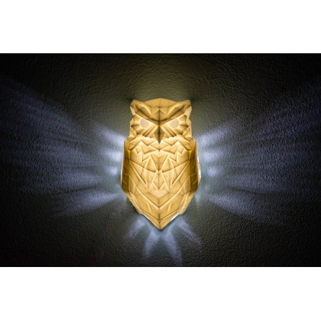 Leuchtende Eulenlampe mit warmem LED-Lichteffekt